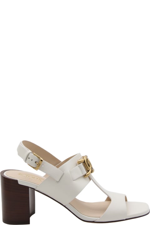 Tod's for Women Tod's White Leather Sandals