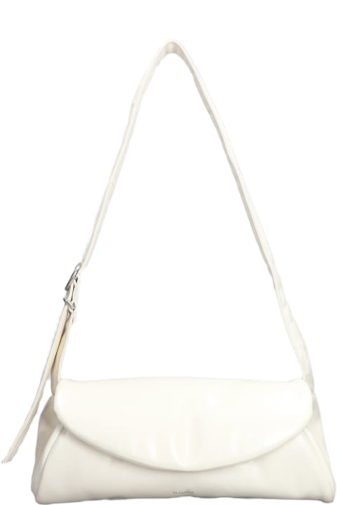 أدوات منزلية Jil Sander Cannolo Grande Shoulder Bag In White Leather