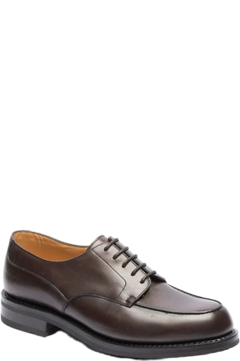 Church's Shoes for Men Church's Derby Hindley Ebony Nevada Calf Rubber Sole