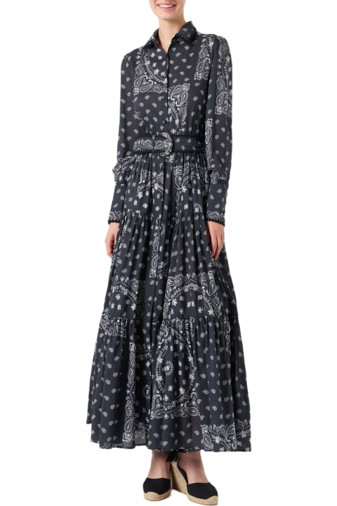 Fashion for Women MC2 Saint Barth Bandanna Cotton Long Dress With Embroideries