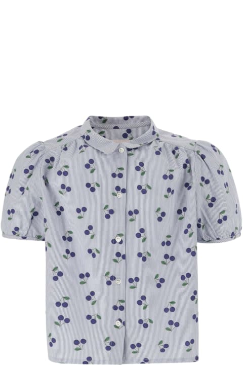 Bonpoint Topwear for Girls Bonpoint Cotton Shirt With Cherry Pattern