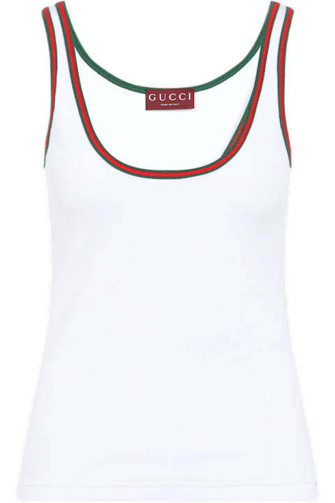 Gucci Sweaters for Women Gucci Web Detailed Rib Tank Top
