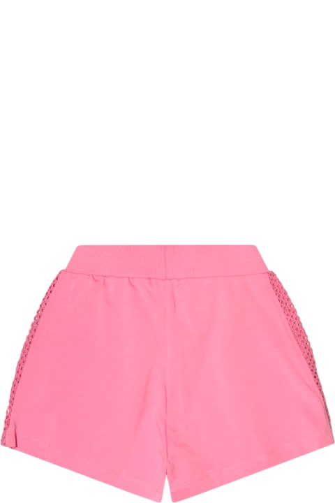 Monnalisa Kids Monnalisa Pink Peach Cotton Shorts