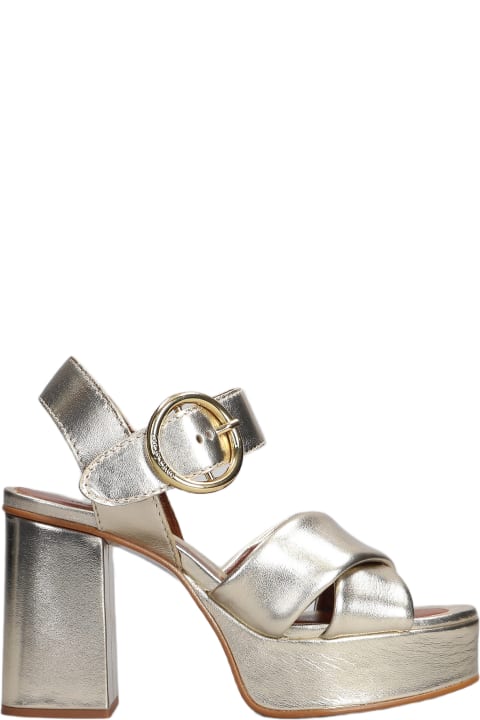 See by Chloé Sandals for Women See by Chloé Lyna Sandals In Platinum Leather