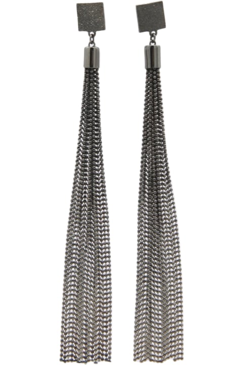Earrings for Women Brunello Cucinelli Silver Tone Metal Earrings