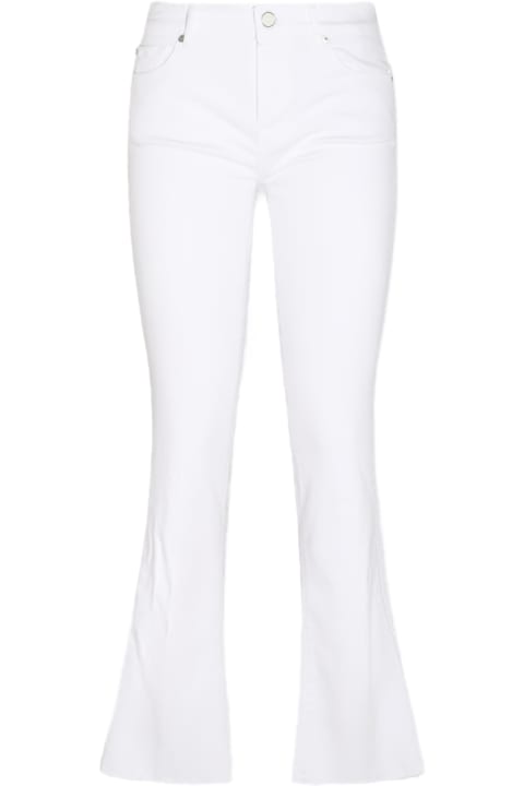 7 For All Mankind Pants & Shorts for Women 7 For All Mankind White Cotton Blend Jeans