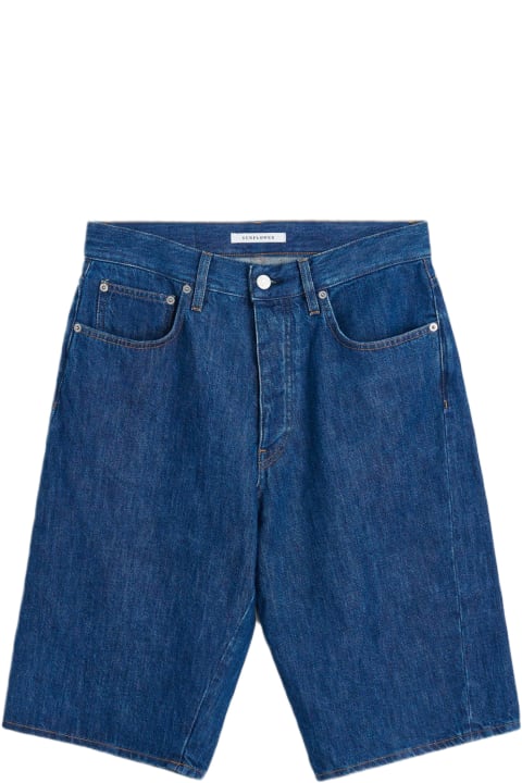 Sunflower Pants for Men Sunflower #5090 Blue rinse denim shorts - Wide Twist Shorts