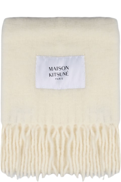 Scarves for Men Maison Kitsuné Alpaca Fringed Scarf