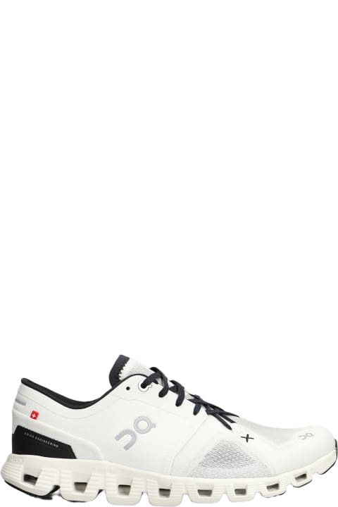 Fashion for Men ON Cloud X 3 Sneakers In White Polyester