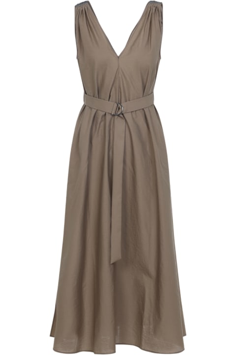 Brunello Cucinelli لـ Kids Brunello Cucinelli Cotton Dress