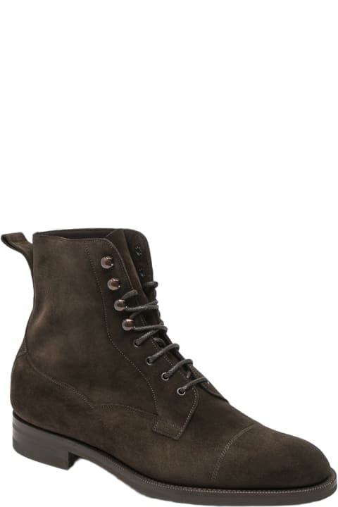 Boots for Men Edward Green Galway Mocca Suede Derby Boot