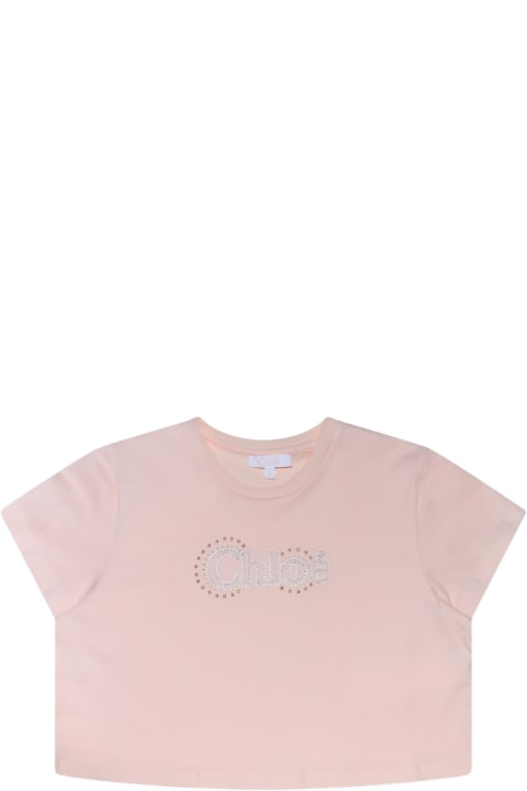 Topwear for Girls Chloé Pink Cotton T-shirt