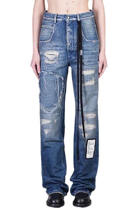 Ann Demeulemeester for Women Ann Demeulemeester Claire Jeans In Blue Cotton