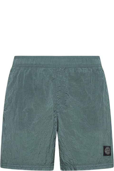Pants for Men Stone Island Logo-patch Swim Shorts