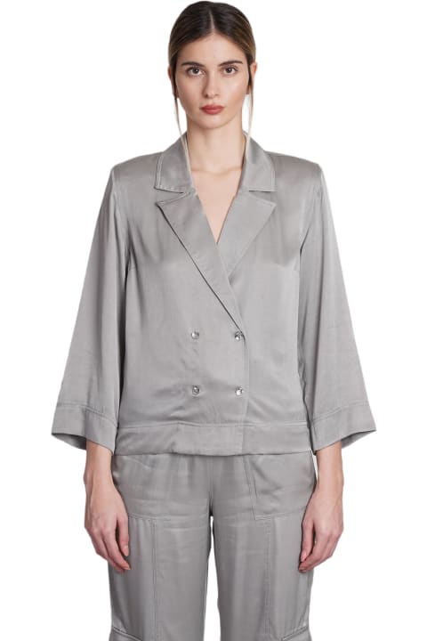 Ganni Coats & Jackets for Women Ganni Casual Jacket In Grey Viscose
