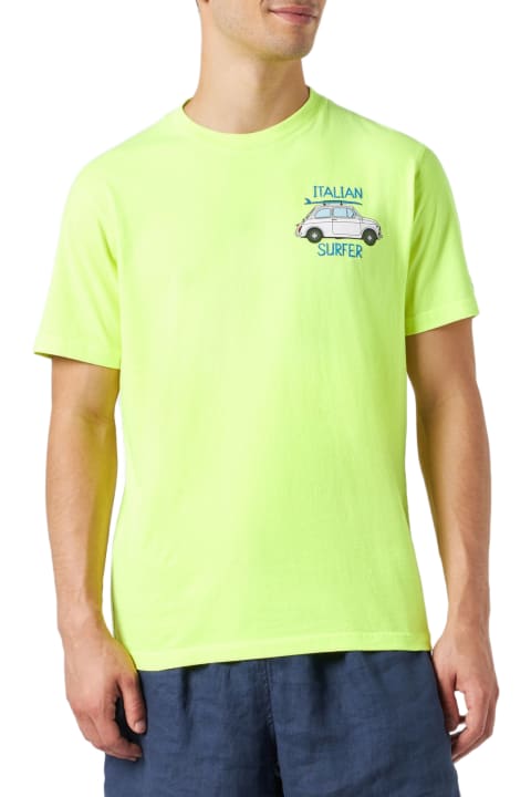 Homeware MC2 Saint Barth Man Cotton T-shirt With Fiat 500 Print | Fiat 500© Special Edition