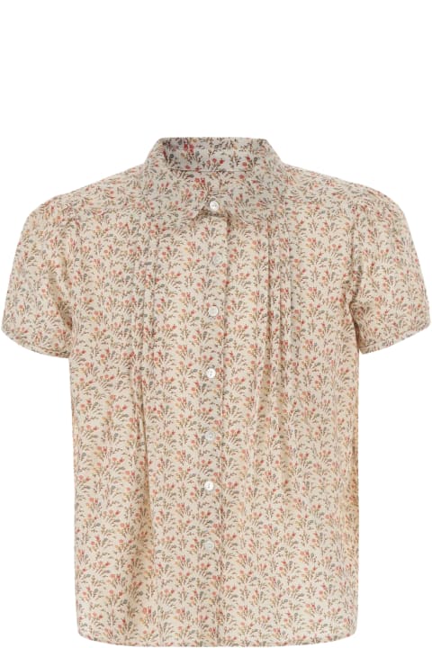 ガールズ Bonpointのシャツ Bonpoint Cotton Shirt With Floral Pattern