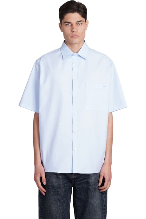 メンズ DARKPARKのシャツ DARKPARK Vale Shirt In Cyan Cotton