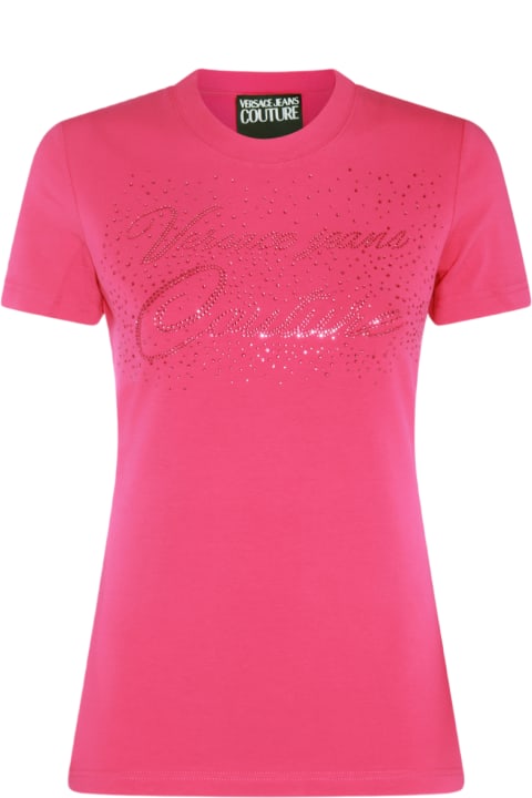 Versace Jeans Couture for Women Versace Jeans Couture Pink Cotton Blend T-shirt Versace Jeans Couture