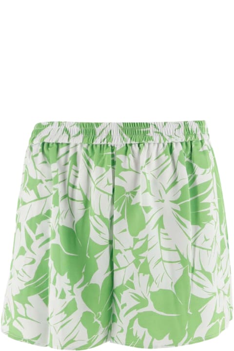 Fashion for Women Michael Kors Palm Print Satin Short Pants Michael Kors