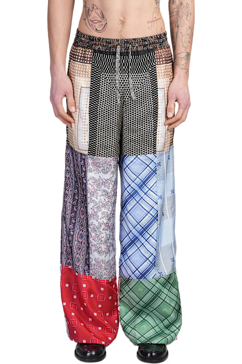 Marine Serre for Men Marine Serre Pants In Multicolor Silk