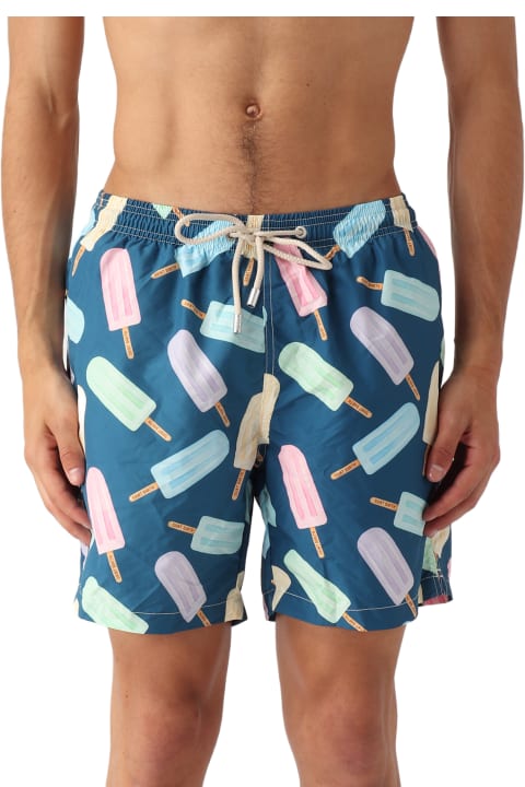 Pants for Men MC2 Saint Barth Ultralight Swim Short Pop Ice Sb 61 Shorts