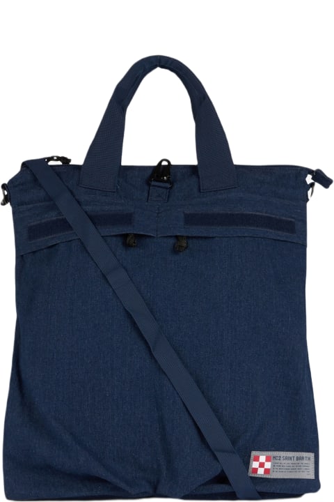 MC2 Saint Barth حقائب ظهر لـ السيدات MC2 Saint Barth Denim Canvas Backpack Helmut
