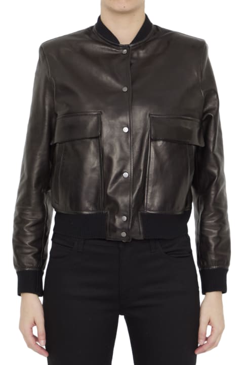 Coats & Jackets for Women Salvatore Santoro Leather Bomber Jacket
