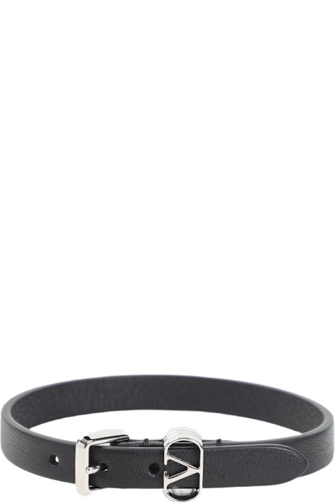 Valentino Garavani Ovalette Leather Bracelet | italist