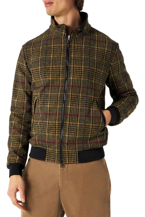 Homeware MC2 Saint Barth Man Mid-weight Prince Of Wales Bomber Jacket Traveler