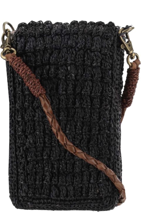 Ibeliv for Women Ibeliv Raffia Bag With Leather Details