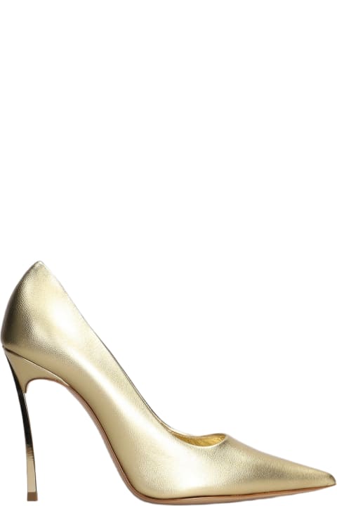 Casadei for Women Casadei Blade Flash Pumps In Gold Leather