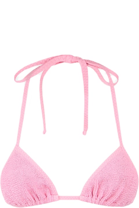 Homeware MC2 Saint Barth Woman Pink Crinkle Triangle Top Swimsuit