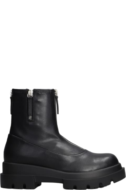 Boots for Women Giuseppe Zanotti Combat Boots In Black Leather