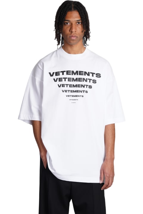 VETEMENTS Clothing for Men VETEMENTS T-shirt In White Cotton