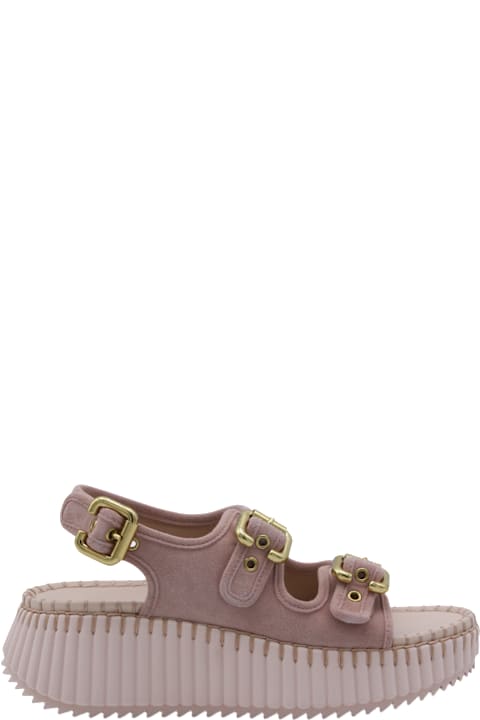Homeware Chloé Pink Leather Nama Sandals