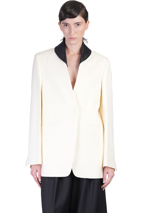 Jil Sander for Women Jil Sander Jacket 66 Blazer In Beige Viscose