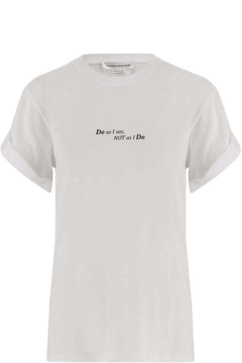 Victoria Beckham Topwear for Women Victoria Beckham Cotton T-shirt With Print