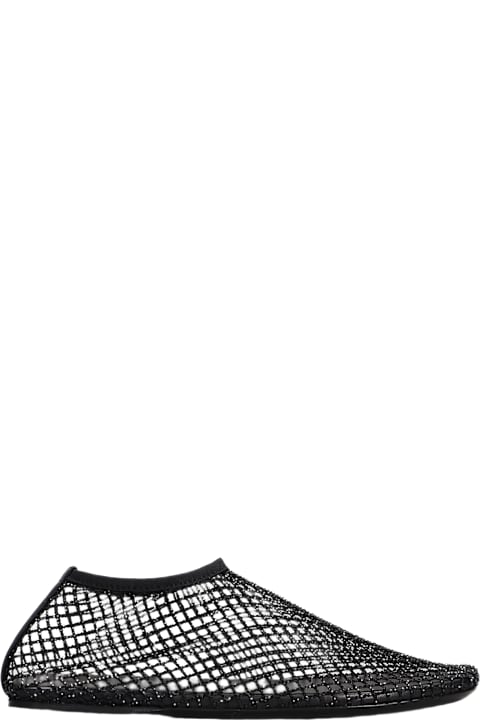 Christopher Esber Flat Shoes for Women Christopher Esber Minette Crystal Mesh Ballet Flats In Black Nylon