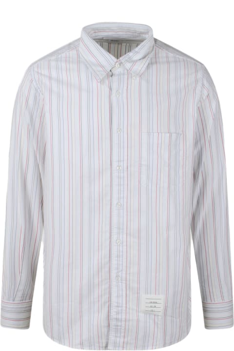 Thom Browne Shirts for Women Thom Browne Straight Fit Shirt In University Stripe Oxford