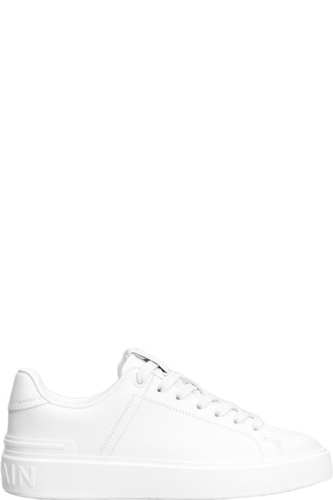 Balmain for Women Balmain B Court Sneakers In White Leather