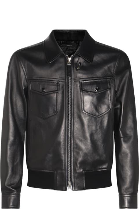 Coats & Jackets for Men Tom Ford Black Leather Jacket