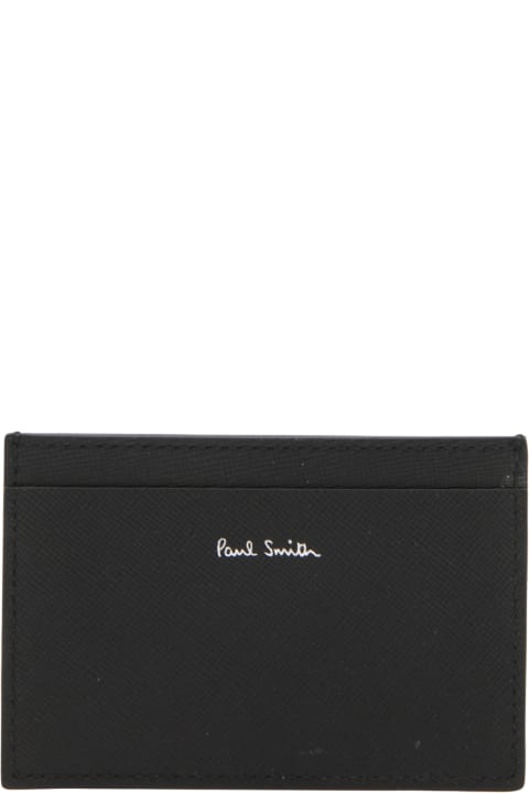 メンズ Paul Smithの財布 Paul Smith Black Multicolour Leather Cardholder