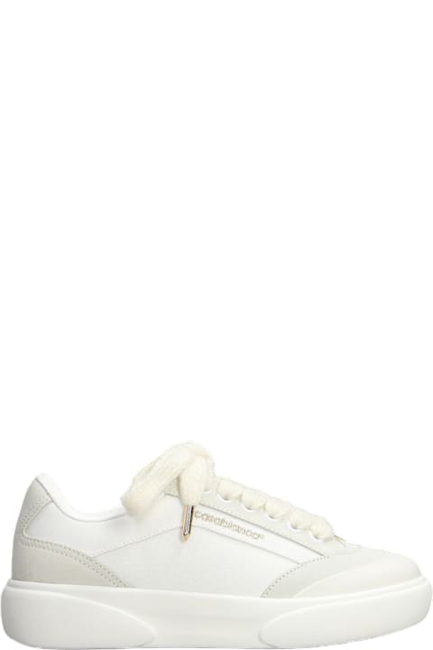 Casablanca Shoes for Women Casablanca Del Mer Sneakers In White Suede And Leather