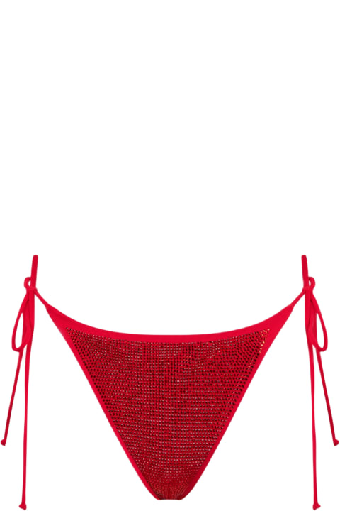 Homeware MC2 Saint Barth Woman Swim Briefs With Red Rhinestones