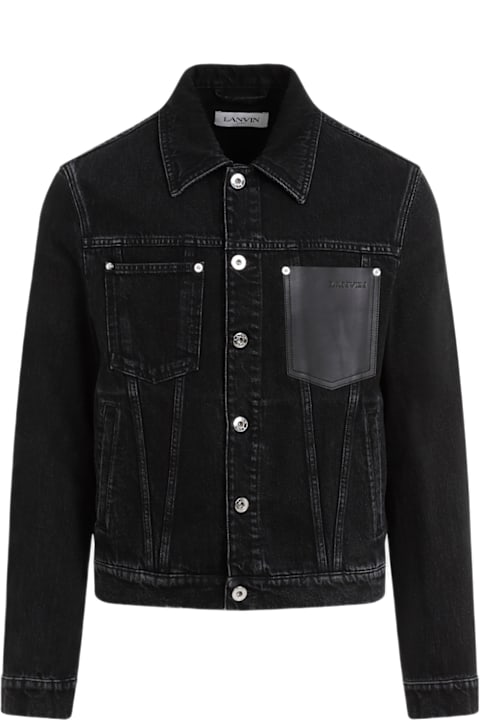 Lanvin معاطف وجواكت لـ القسم الرجالي Lanvin Leather Detail Jacket