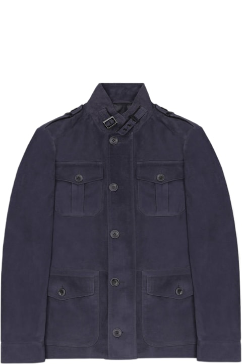 Larusmiani لـ Men Larusmiani Devon Sahariana Jacket Leather Jacket