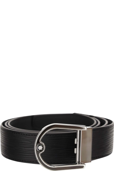 Montblanc for Men Montblanc 35 Mm Belt With Reversible Horseshoe Buckle