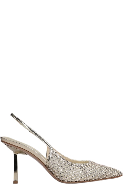 High-Heeled Shoes for Women Le Silla Gilda Pumps In Platinum Leather