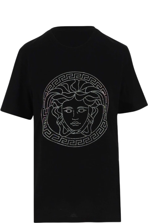 Topwear for Women Versace Cotton T-shirt With Medusa Pattern
